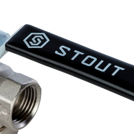 Кран шаровой STOUT рукоятка 1/2" ВВ, с фильтром