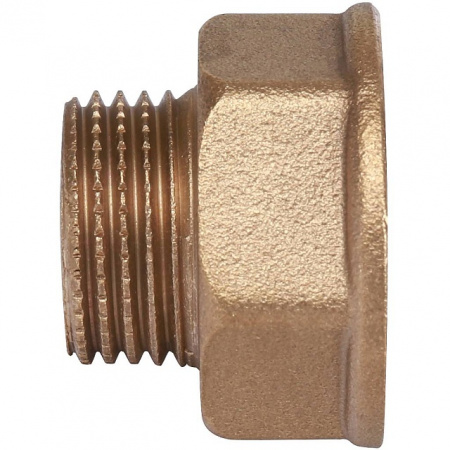 Удлинитель шестигранный резьбовой латунный STOUT без покрытия 1/2"x3/4" ВН