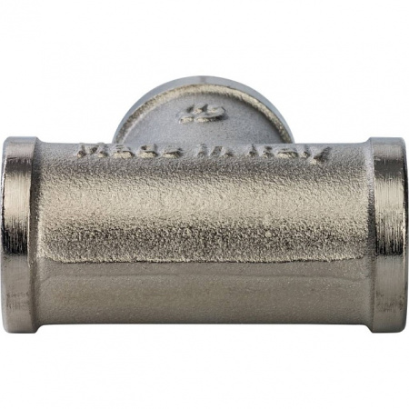 Тройник резьбовой латунный STOUT никель 3/8" В