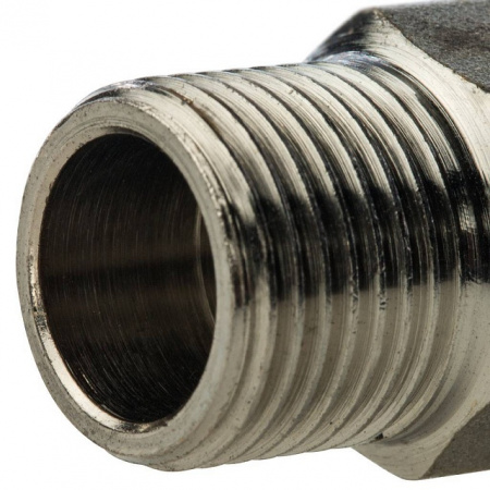 Кран шаровой потребительный угловой STOUT для стираных машин 1/2"х3/4" НН, никель