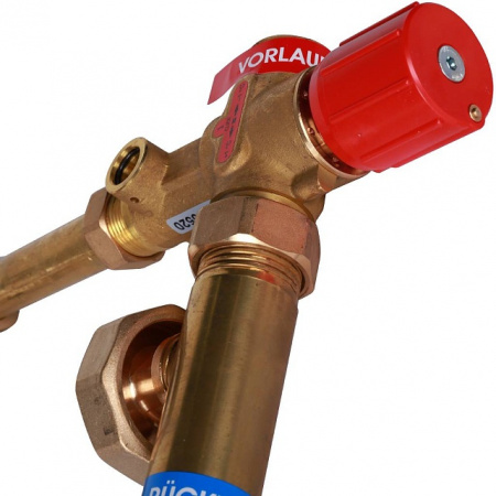 НСУ Насосно-смесительный узел теплого пола STOUT ISOTHERM без насоса 1", термостат 30-50°C, 130мм