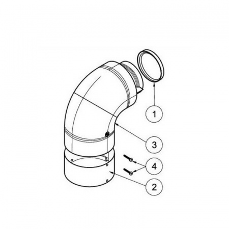 Колено коаксиальное PROTHERM алюминь Ø60/100х90°