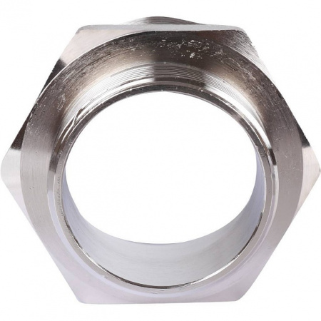 Ниппель переходной резьбовой латунный STOUT никель 21/2"x2" Н