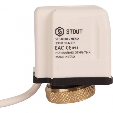 Сервопривод STOUT электротермический компактный, нормально открытый, 230 В