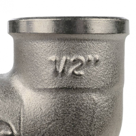 Угол резьбовой латунный STOUT никель 1/2" В