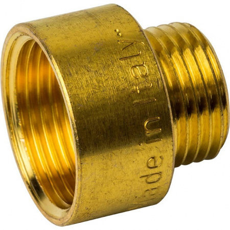 Муфта переходная резьбовая латунная STOUT без покрытия 1/2"x3/8" ВН
