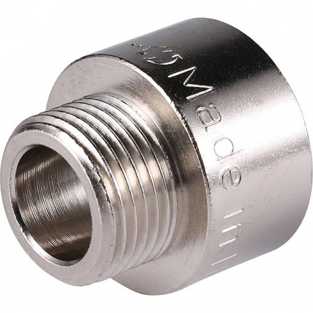 Муфта переходная резьбовая латунная STOUT никель 1/2"X3/8" ВН