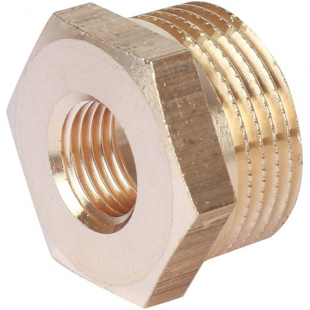 Футорка резьбовая латунная STOUT без покрытия 3/4"x1/4" ВН