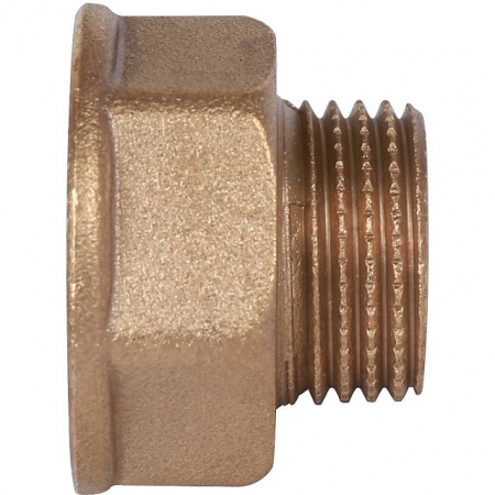 Удлинитель шестигранный резьбовой латунный STOUT без покрытия 1/2"x3/4" ВН