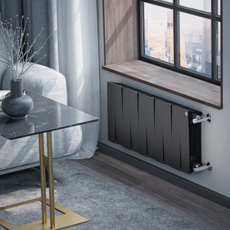 Радиатор биметаллический ROYAL THERMO PIANOFORTE NOIR SABLE 300x10 секций, чёрный