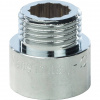 Удлинитель резьбовой латунный STOUT хром 1/2"x15мм ВН