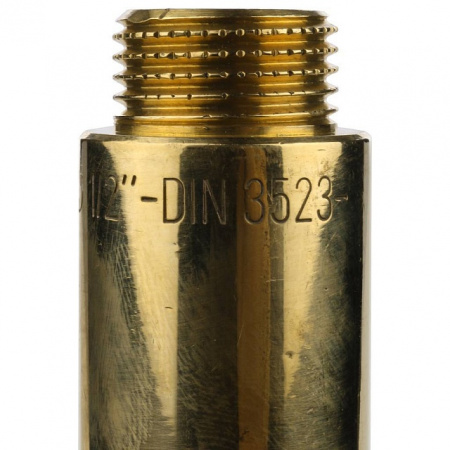 Удлинитель резьбовой латунный STOUT без покрытия 1/2"x70мм ВН