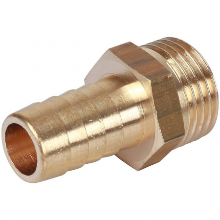 Штуцер резьбовой латунный STOUT без покрытия 1/2"x14мм Н