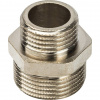 Ниппель переходной резьбовой латунный STOUT никель 3/4"x1/2" Н