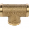 Тройник резьбовой латунный STOUT без покрытия 3/8" В