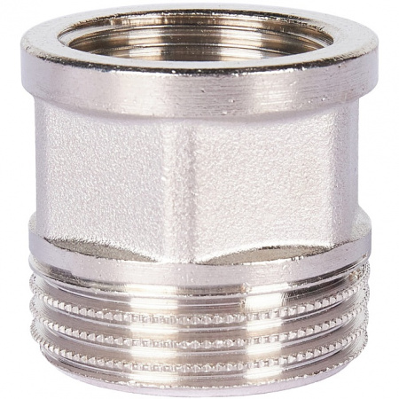 Переход под ключ резьбовой латунный STOUT никель 3/4"х1" ВН