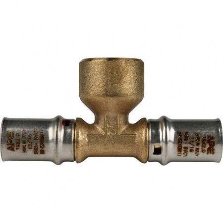 МП Тройник резьбовой пресс для металлопласта STOUT Ø16х1/2"х16 В