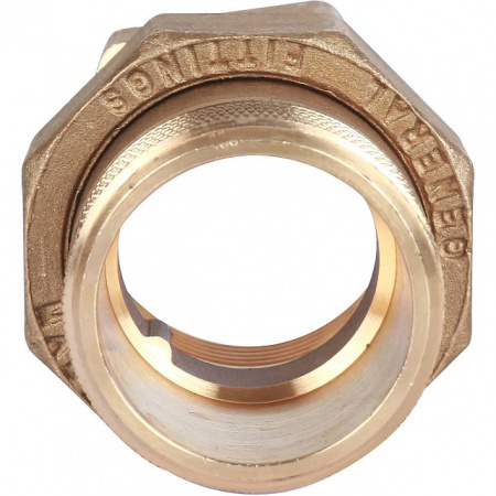 Американка ПРЯМАЯ резьбовая латунная (с прокладкой o-ring) STOUT без покрытия 11/4" ВН