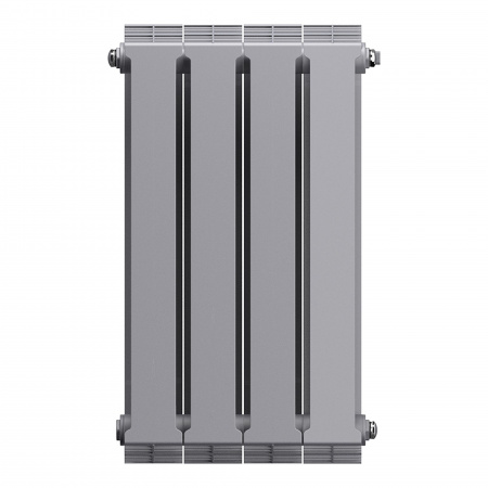 Радиатор биметаллический ROYAL THERMO PIANOFORTE SILVER SATIN NEW 500x4 секций, серый