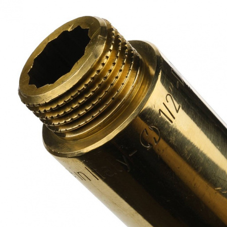 Удлинитель резьбовой латунный STOUT без покрытия 1/2"x70мм ВН
