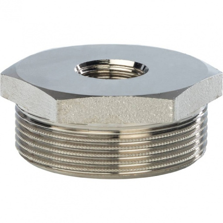 Футорка резьбовая латунная STOUT никель 11/2"x1/2" ВН