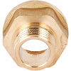 Переход под ключ резьбовой латунный STOUT без покрытия 3/4"х1/2" ВН