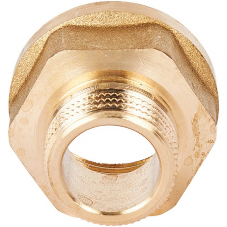 Переход под ключ резьбовой латунный STOUT без покрытия 3/4"х1/2" ВН