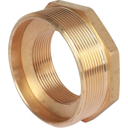Футорка резьбовая латунная STOUT без покрытия 3"x2" ВН
