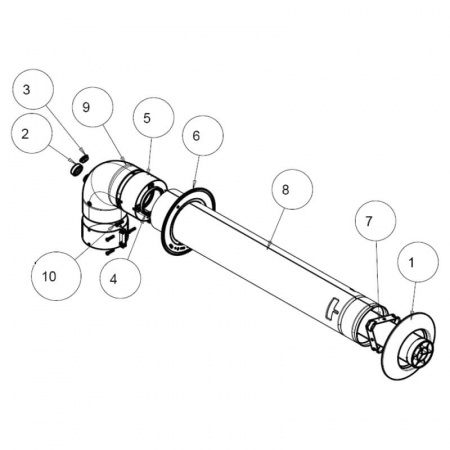 Комплект для горизонтального прохода через стену PROTHERM Ø60/100, L=1000мм