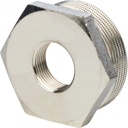 Футорка резьбовая латунная STOUT никель 11/2"x3/4" ВН