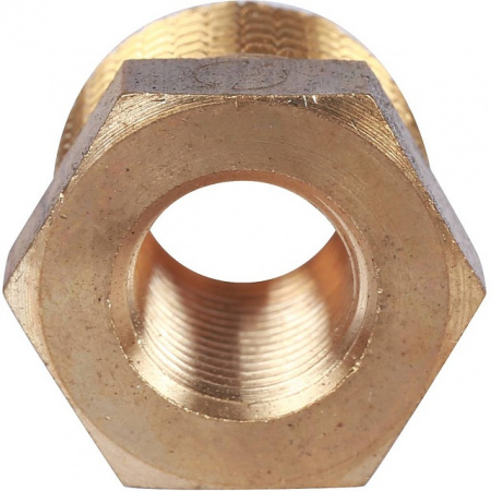 Футорка резьбовая латунная STOUT без покрытия 3/8"x1/8" ВН