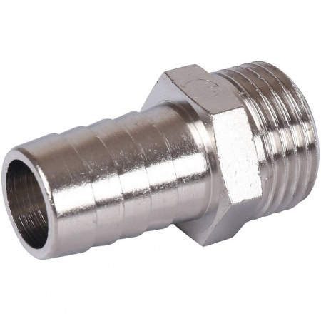 Штуцер резьбовой латунный STOUT никель 1/2"x16мм Н