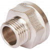 Переход под ключ резьбовой латунный STOUT никель 3/4"х1/2" ВН