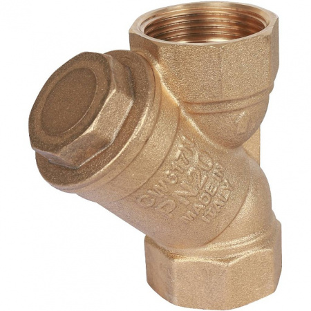 ФГО Фильтр косой грубой очистки STOUT SFW латунный 11/4", 500 мкр, желтый