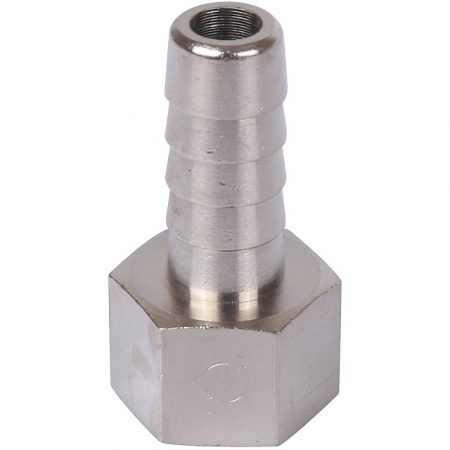 Штуцер резьбовой латунный STOUT никель 1/4"x10мм В