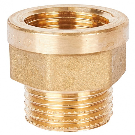 Переход под ключ резьбовой латунный STOUT без покрытия 1/2"х1/2" ВН