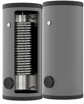 Бойлер косвенного нагрева ESSAN EBFL-300 с одним увел. теплообменниками (напольный, нерж. сталь 304)