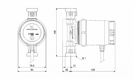 Насос для рециркуляции GRUNDFOS COMFORT 15-14 BXA PM 140мм (1x230В)