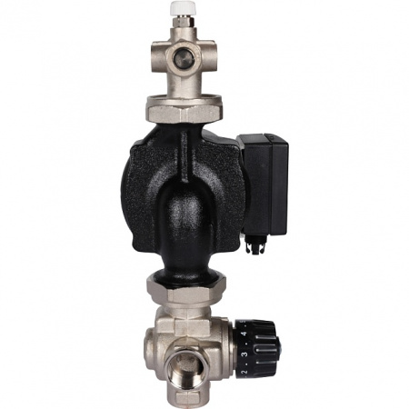 НСУ Насосно-смесительный узел теплого пола STOUT с насосом 1", UPSO, клапан 30-60°C, байпас, 130мм