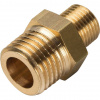 Ниппель переходной резьбовой латунный STOUT без покрытия 1/4"x1/8" Н