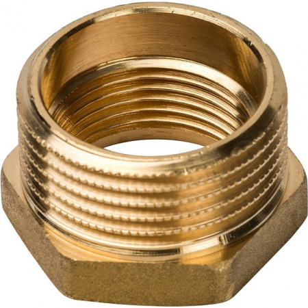 Футорка резьбовая латунная STOUT без покрытия 1"x3/4" ВН