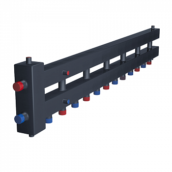 Коллектор распределительный с гидравлическим разделителем ESSAN ГРУ+КМГ 60-7ВН с 3-мя кронштейнами