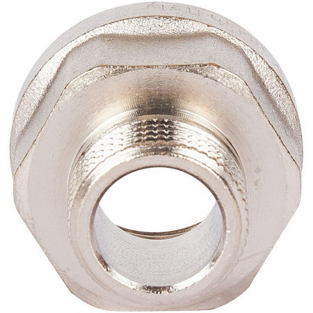 Переход под ключ резьбовой латунный STOUT никель 1/2"х3/8" ВН