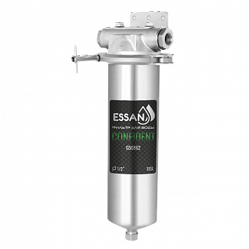 Корпус-колба фильтра из нержавейки ESSAN CONFIDENT горячая и холодная вода 10SL, 1/2" В