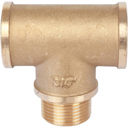 Тройник резьбовой латунный STOUT без покрытия 3/4"x3/4"x3/4" ВНВ