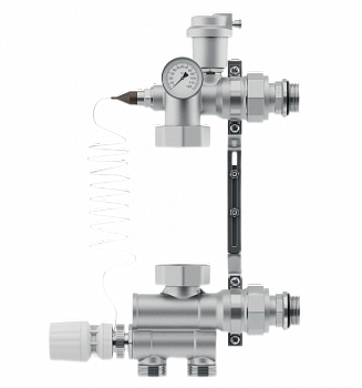 НСУ Насосно-смесительный узел теплого пола ESSAN AQUAMIXON без насоса 1", 130/180мм (никель) (10шт)