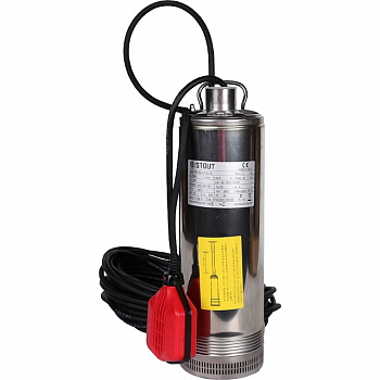 Насос колодезный STOUT SPW 600 с поплавком (кабель 20 м, 230V, Q=90 л/мин, H=34 м)