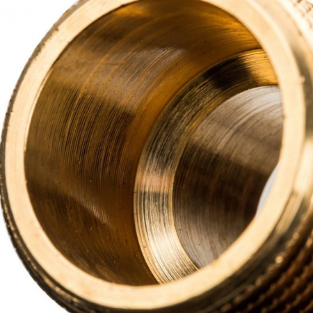 Ниппель переходной резьбовой латунный STOUT без покрытия 3/4"x1/2" Н