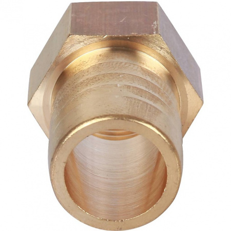 Штуцер резьбовой латунный STOUT без покрытия 1/2"x20мм В