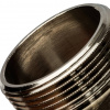 Ниппель переходной резьбовой латунный STOUT никель 11/2"x11/4" Н